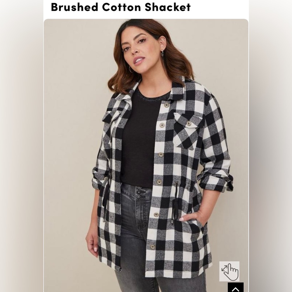 Torrid Brushed Cotton Shacket - Size 3, 3x, 22-24